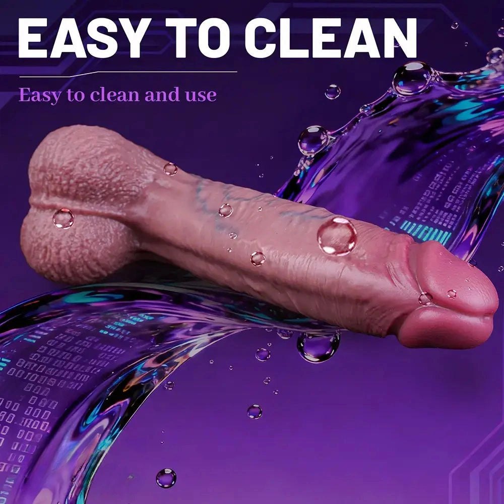 Flesh silicone thrusting vibrating dildo, photo 4