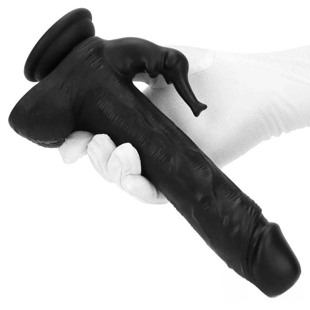 Black heating thrusting vibrating dildo, photo 11