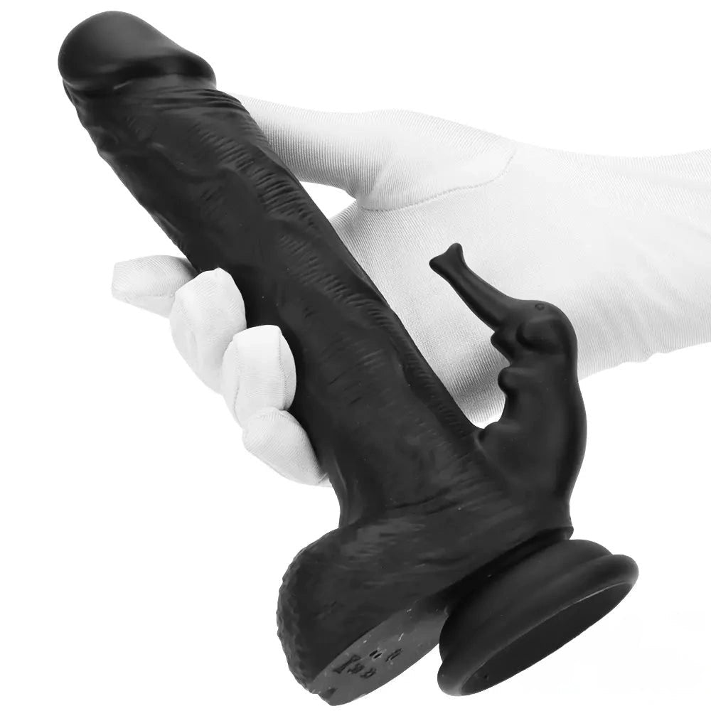 Black heating thrusting vibrating dildo, photo 13