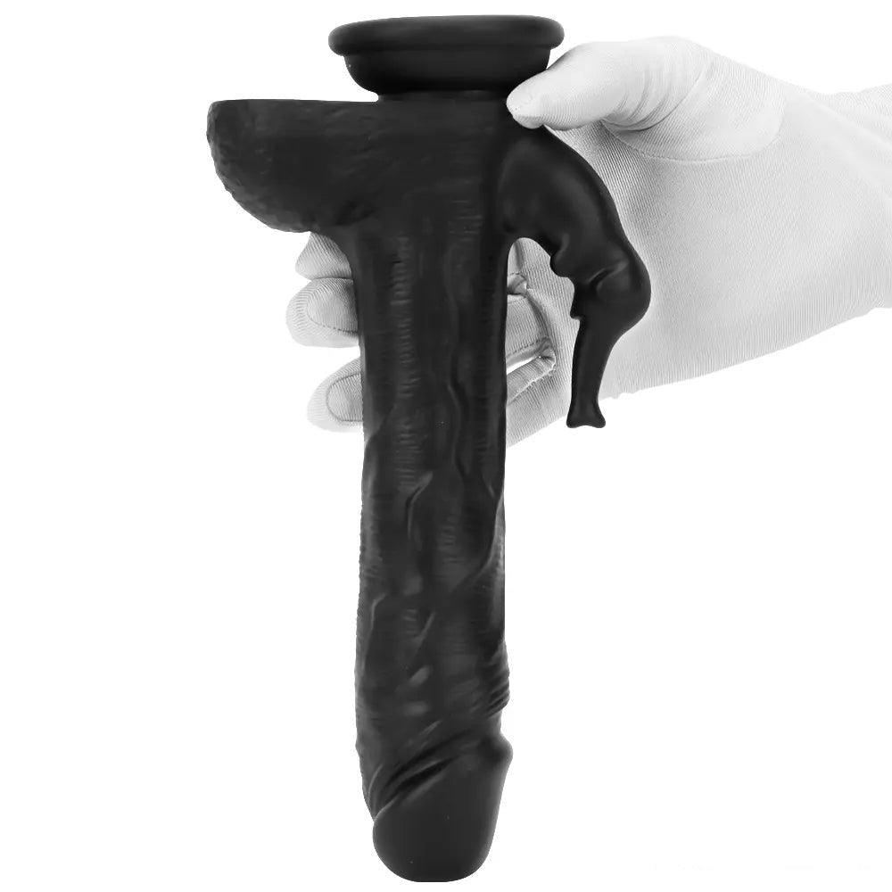 Black heating thrusting vibrating dildo, photo 14