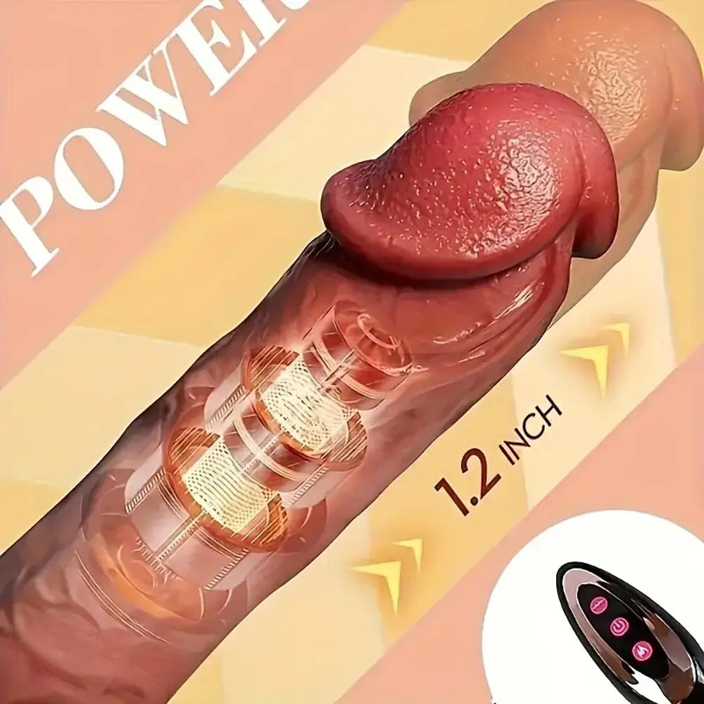 Flesh tone heating thrusting vibrating dildo, photo 3