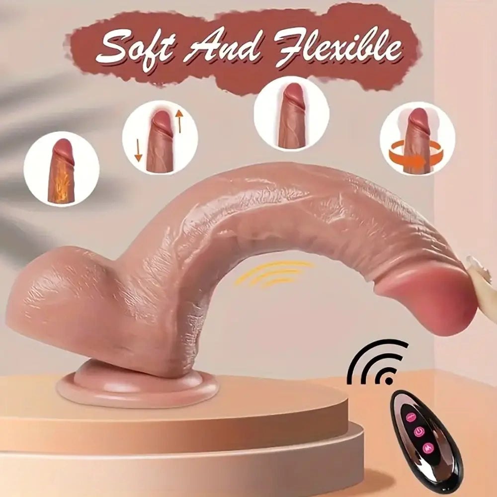 Flesh heating remote vibrating dildo, photo 2