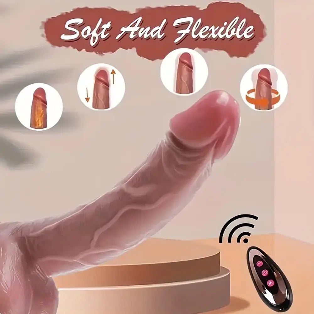 Flesh heating remote vibrating dildo, photo 7