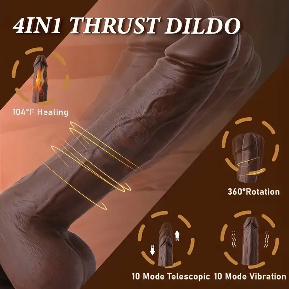 Heating vibrating thrusting dildo, photo 3