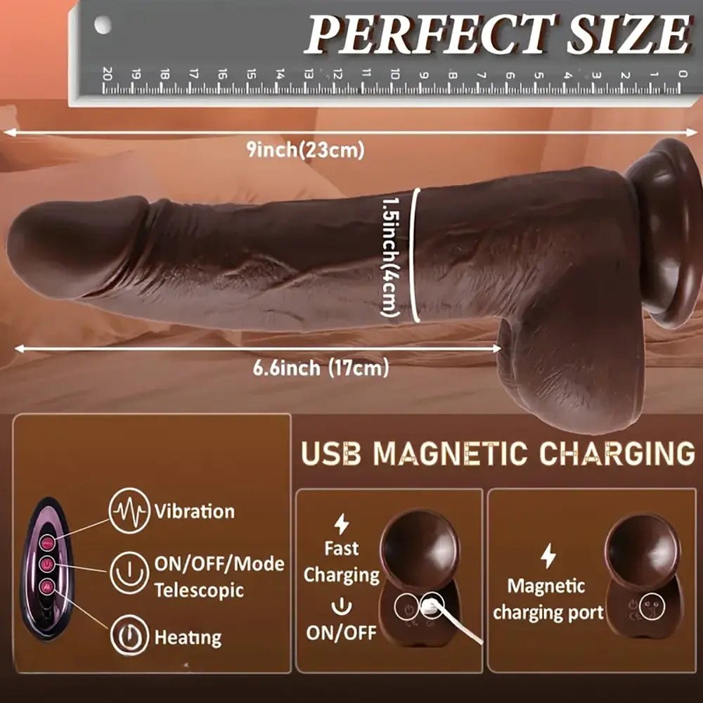 Heating vibrating thrusting dildo, photo 4