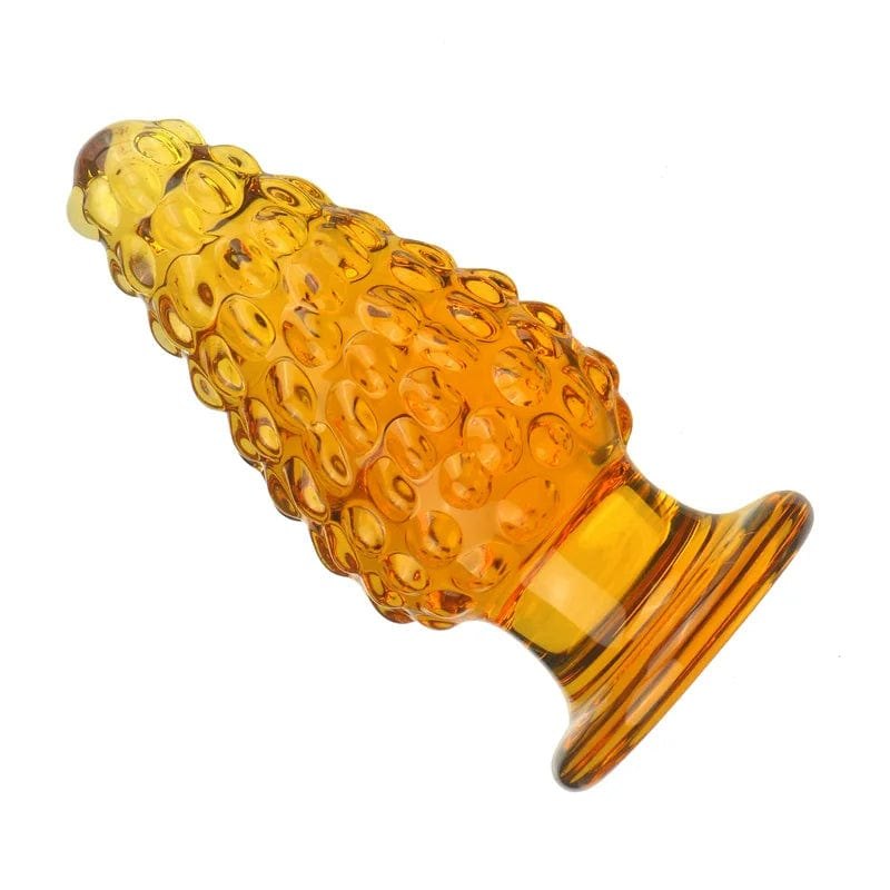 Glass holiday-themed anal plug in tree or candy cane shape, photo 4