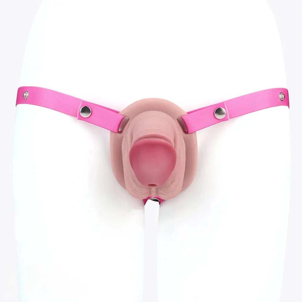 Flesh-tone hollow chastity cage sheath, photo 5