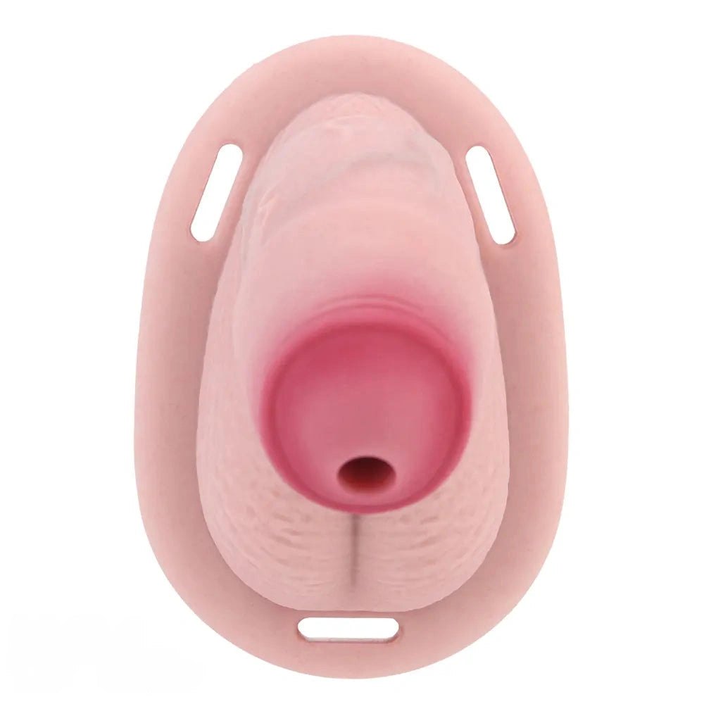 Flesh-tone hollow chastity masturbator sleeve, photo 14