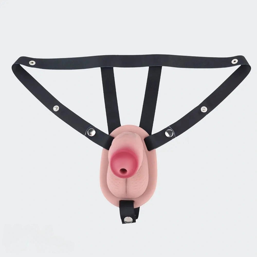 Flesh-tone hollow chastity masturbator sleeve, photo 17