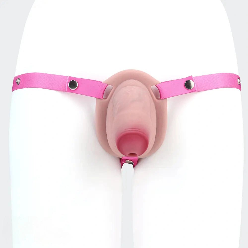 Flesh-tone hollow chastity masturbator sleeve, photo 5