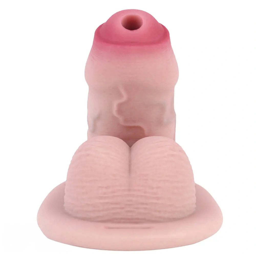 Flesh-tone hollow chastity masturbator sleeve, photo 8