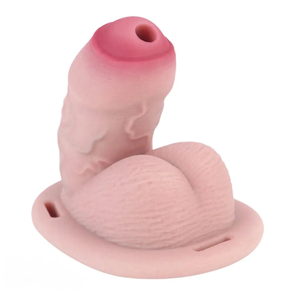 Flesh-tone hollow chastity masturbator sleeve, photo 9