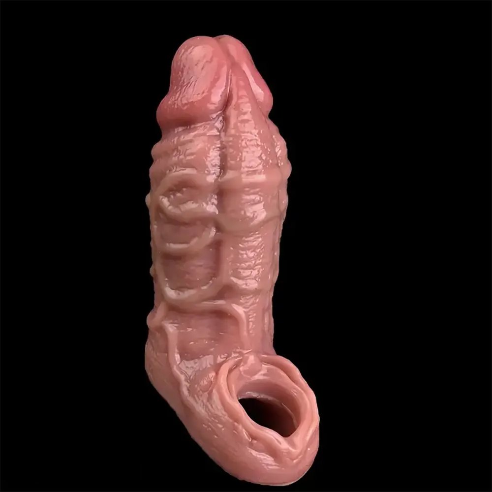 Flesh hollow realistic dildo sleeve, photo 1
