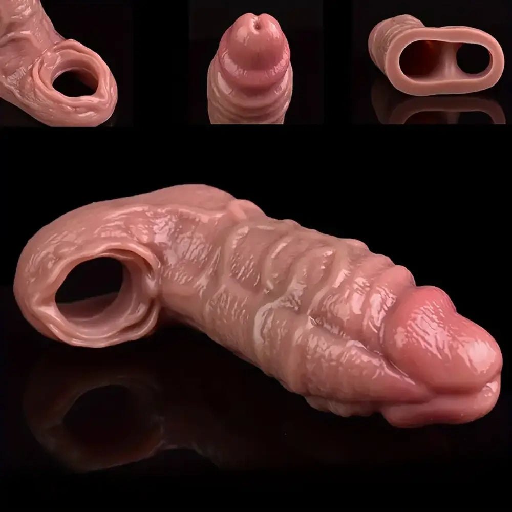 Flesh hollow realistic dildo sleeve, photo 3