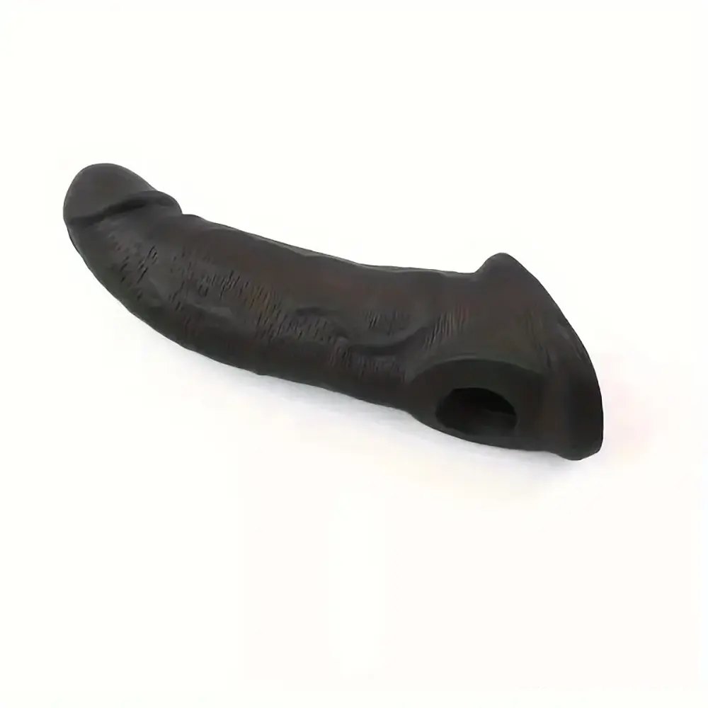 Black hollow cock sleeve extender