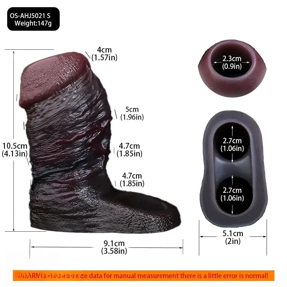 Coffee silicone hollow masturbation sleeve, photo 9
