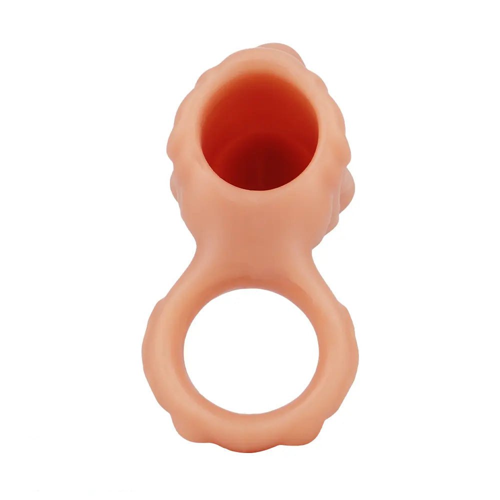 Flesh tone hollow cock sleeve with ring, photo 13