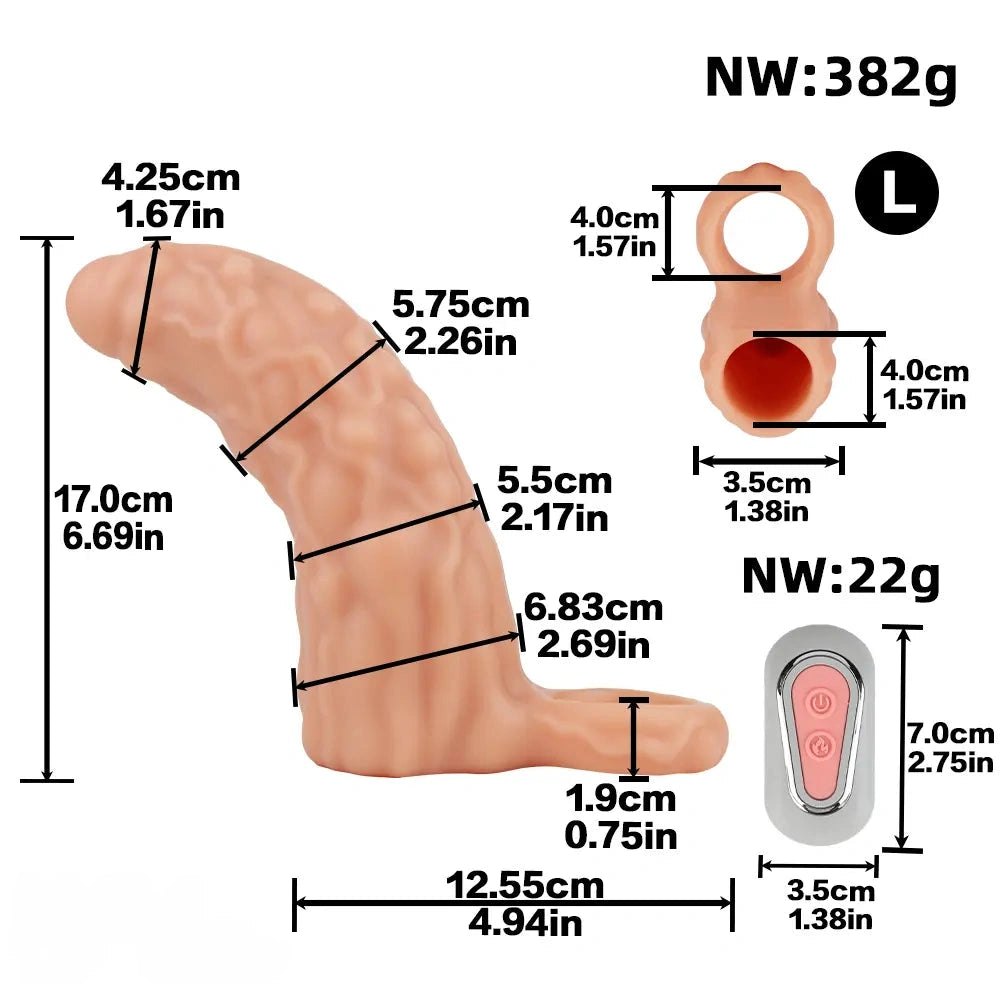 Flesh tone hollow cock sleeve with ring, photo 5