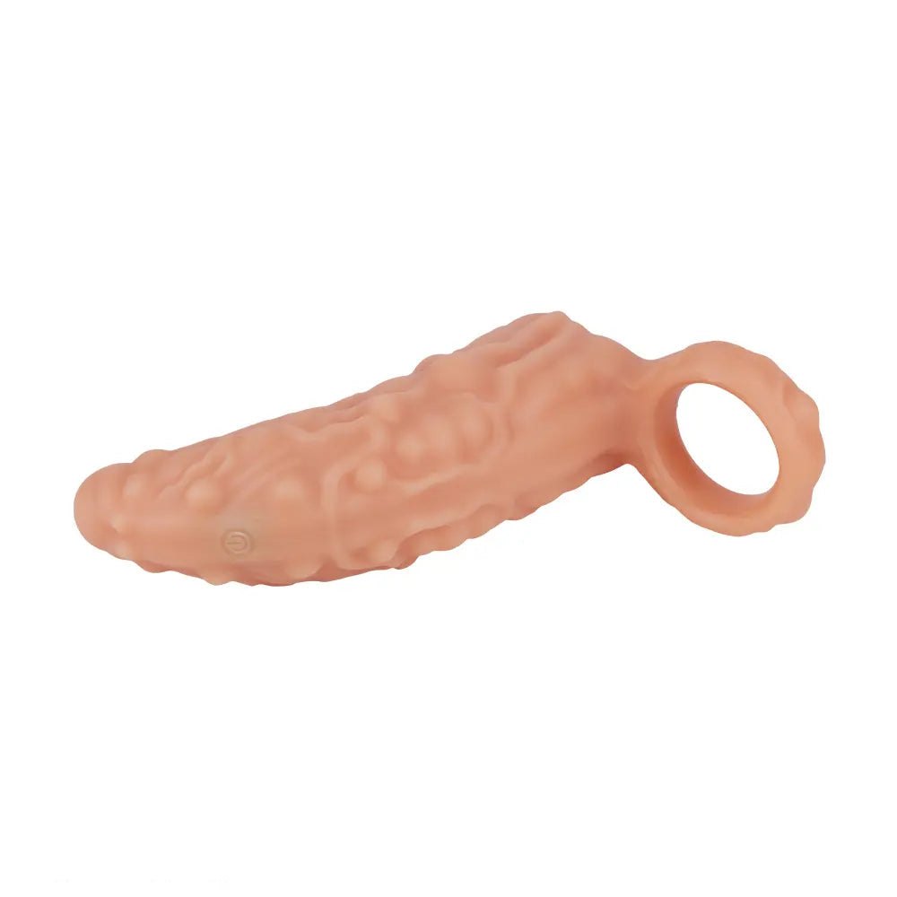 Flesh tone hollow cock sleeve with ring, photo 8