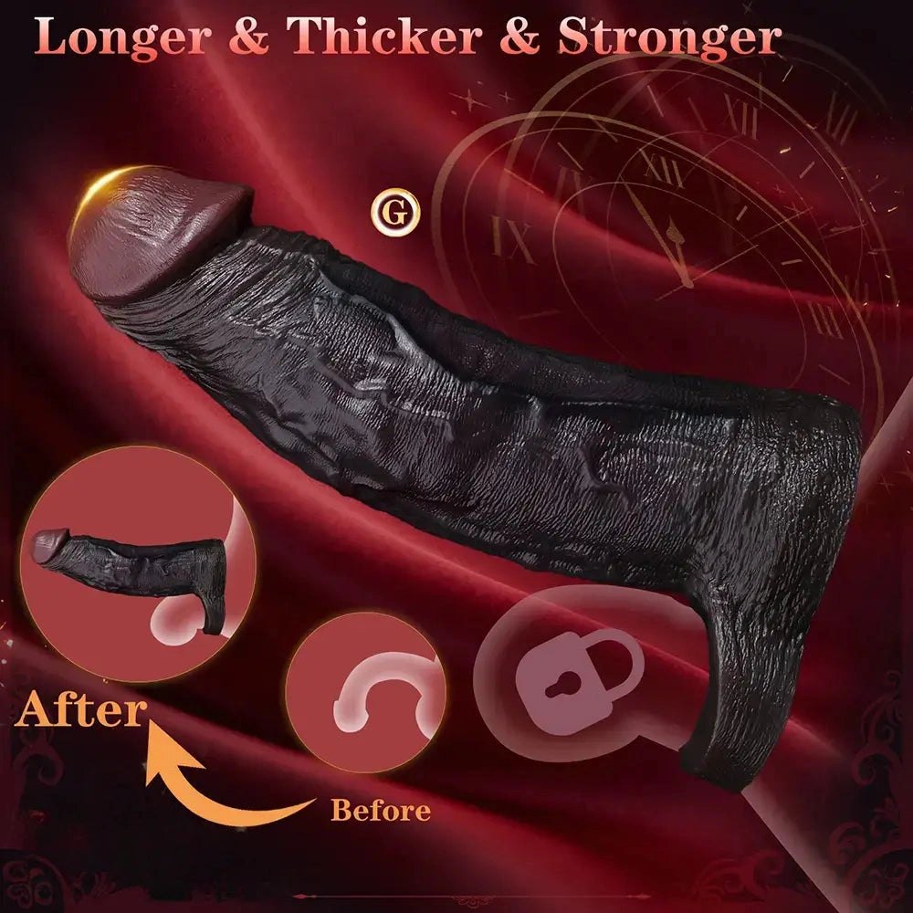 Coffee hollow silicone dildo sleeve, photo 5
