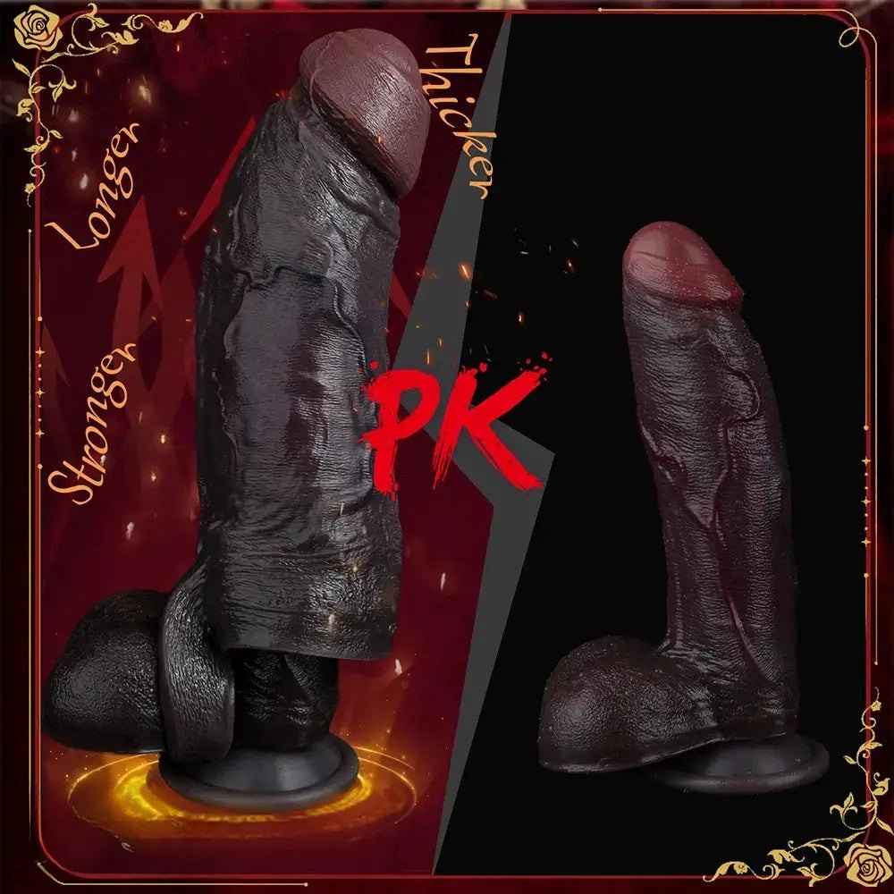 Coffee hollow silicone dildo sleeve, photo 6