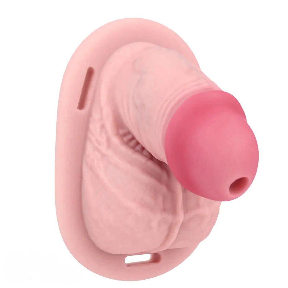 Flesh tone hollow silicone strap-on dildo, photo 1