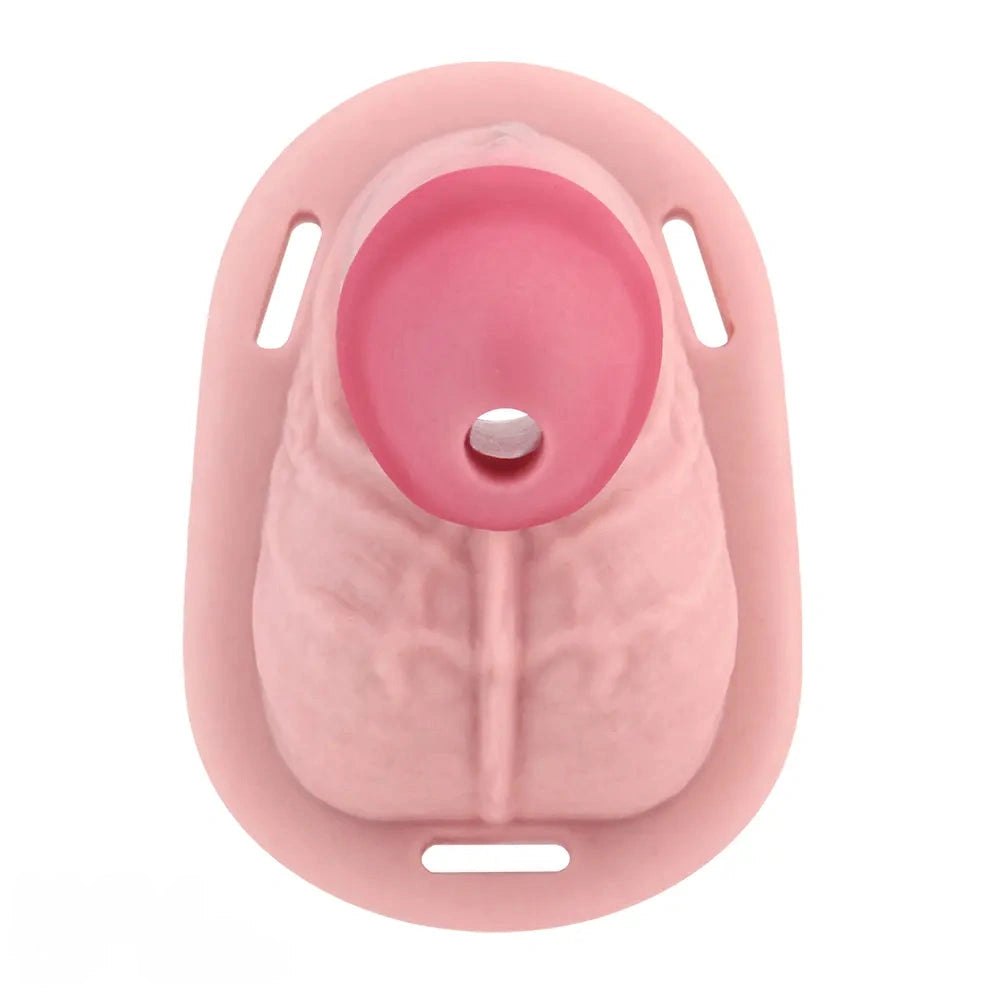 Flesh tone hollow silicone strap-on dildo, photo 10