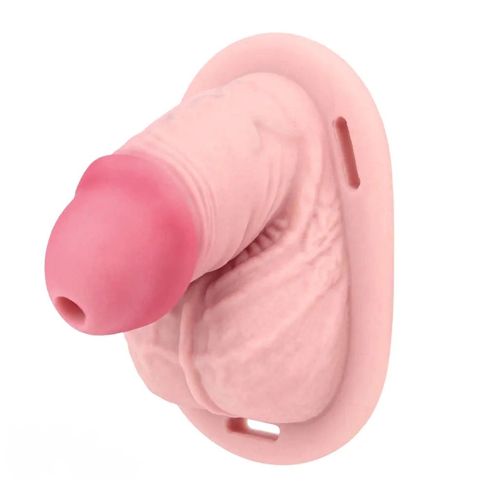 Flesh tone hollow silicone strap-on dildo, photo 12