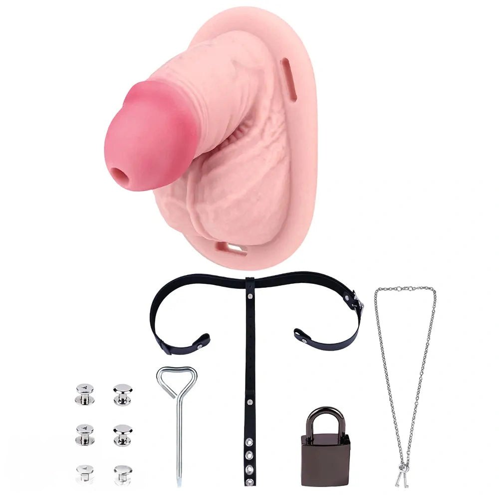 Flesh tone hollow silicone strap-on dildo, photo 20