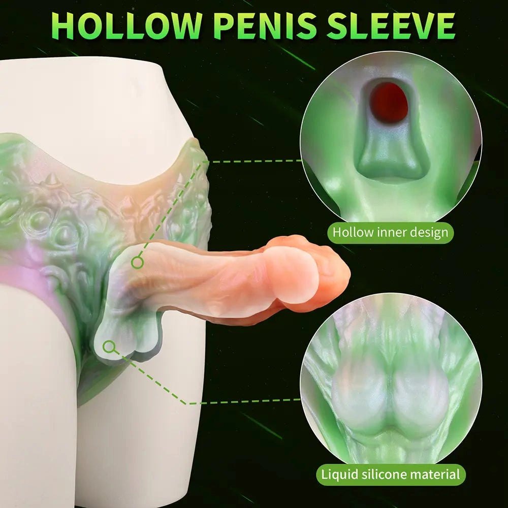 Mixed color hollow creature strap-on dildo, photo 7