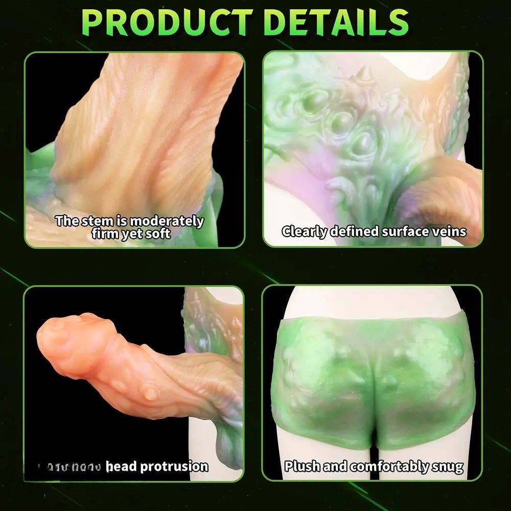 Mixed color hollow creature strap-on dildo, photo 8