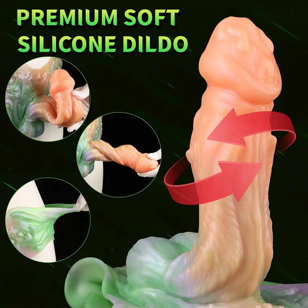 Mixed color hollow creature strap-on dildo, photo 9