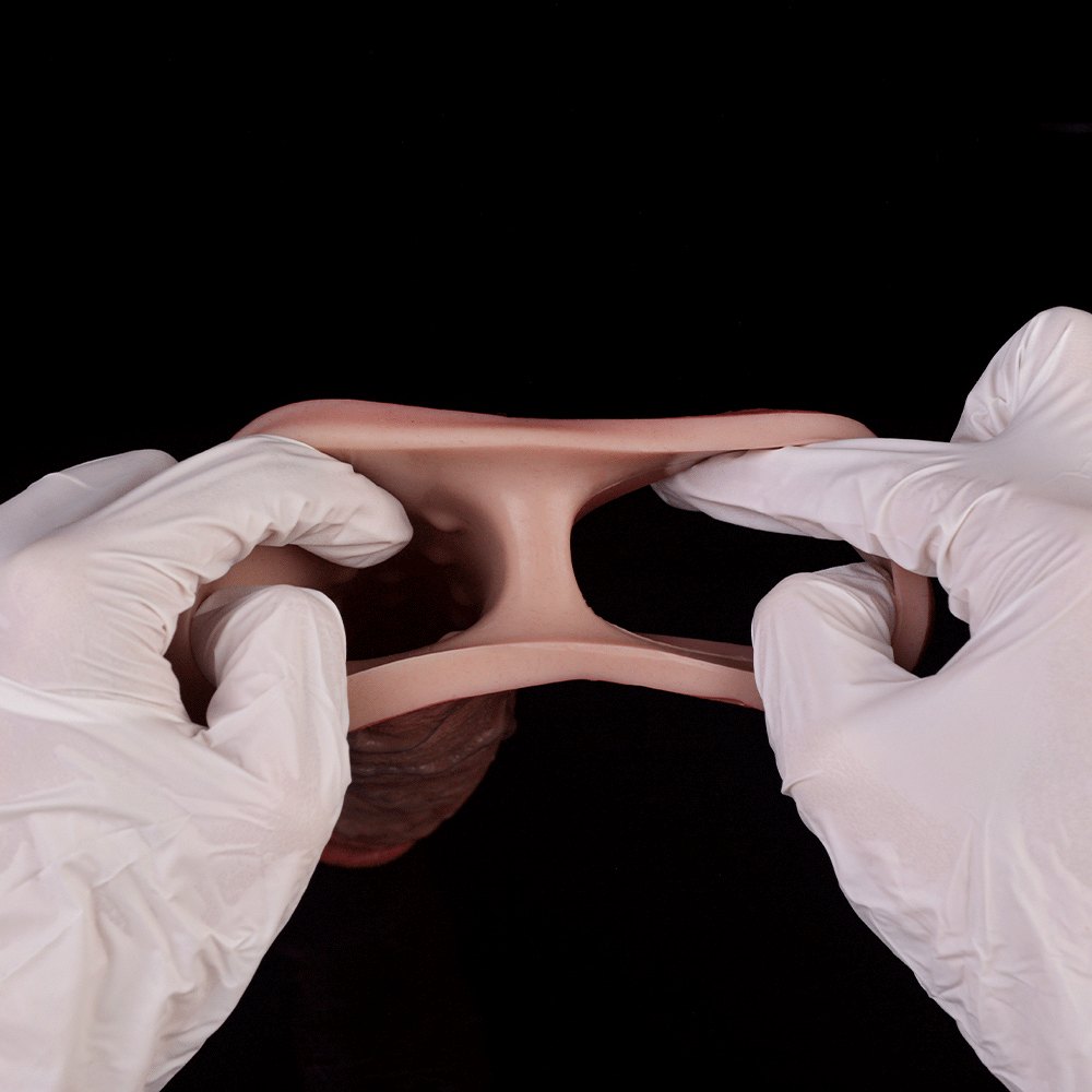 Flesh tone hollow dildo sleeve extender, photo 12
