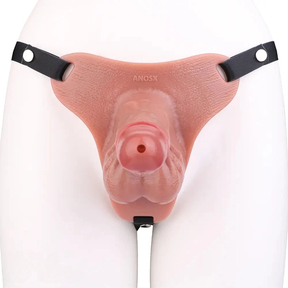 Flesh tone hollow strap-on chastity dildo, photo 10