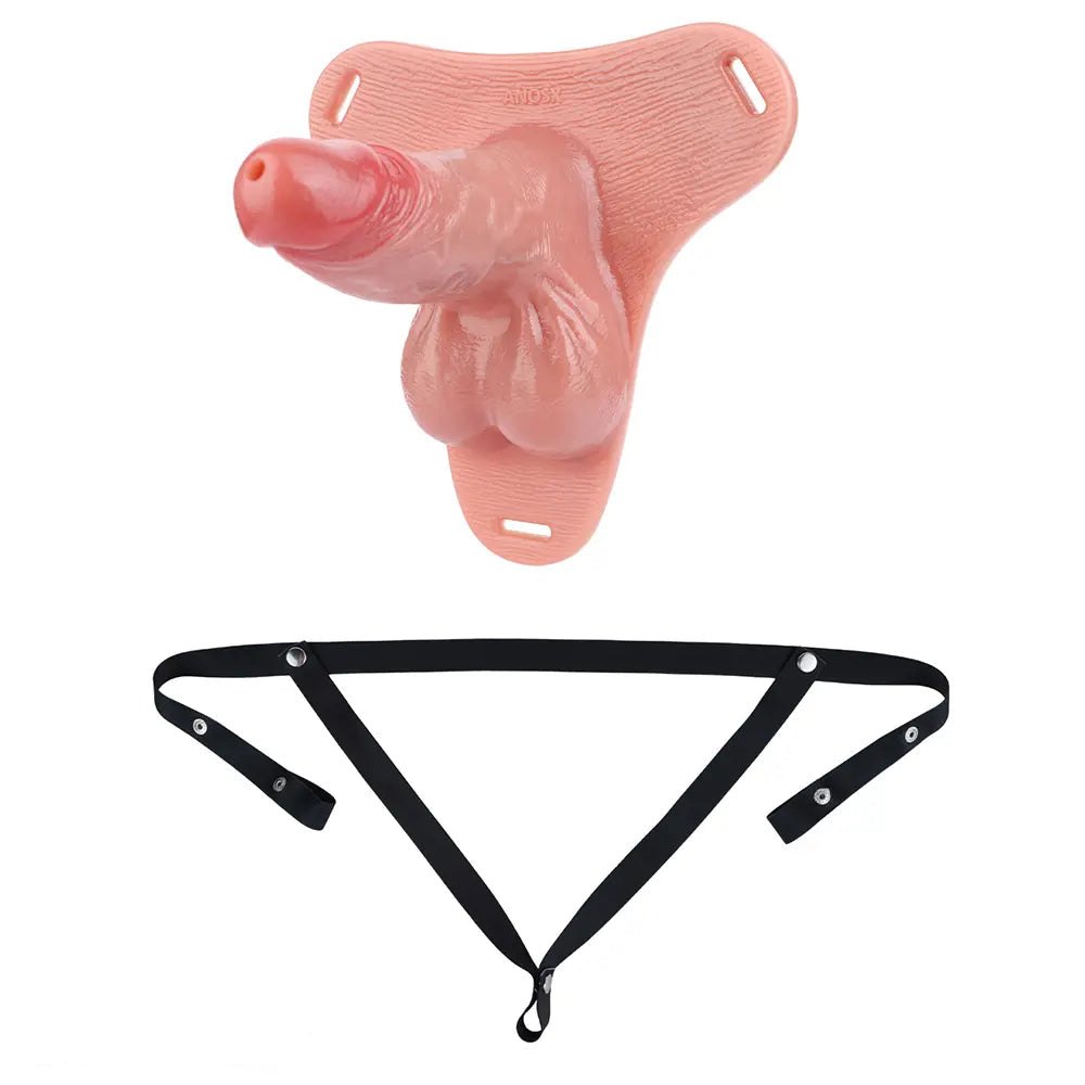 Flesh tone hollow strap-on chastity dildo, photo 5