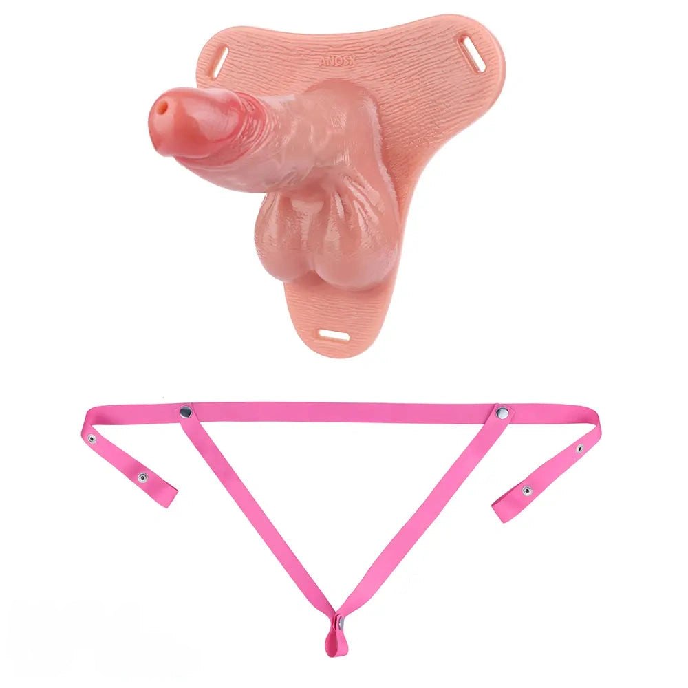 Flesh tone hollow strap-on chastity dildo, photo 6