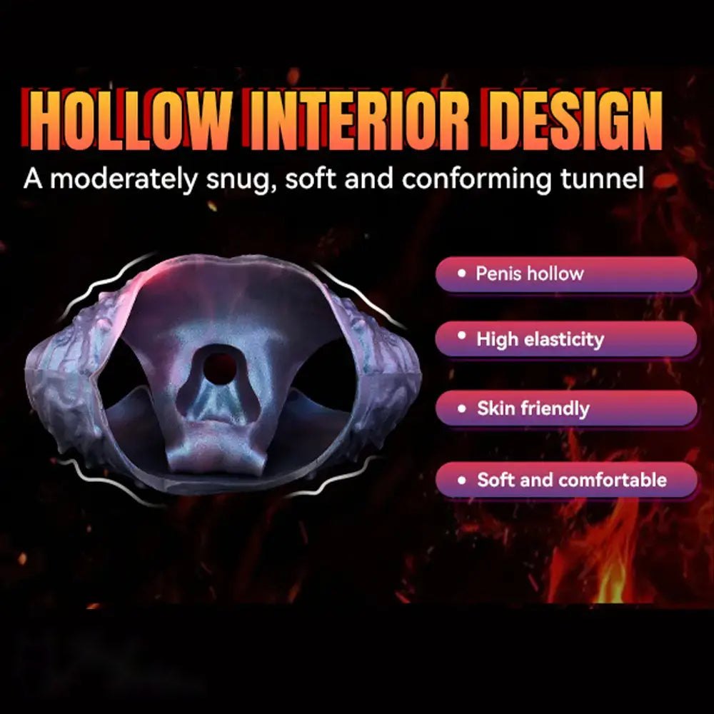 Hollow horse-shaped silicone strap-on dildo with harness panty, photo 8