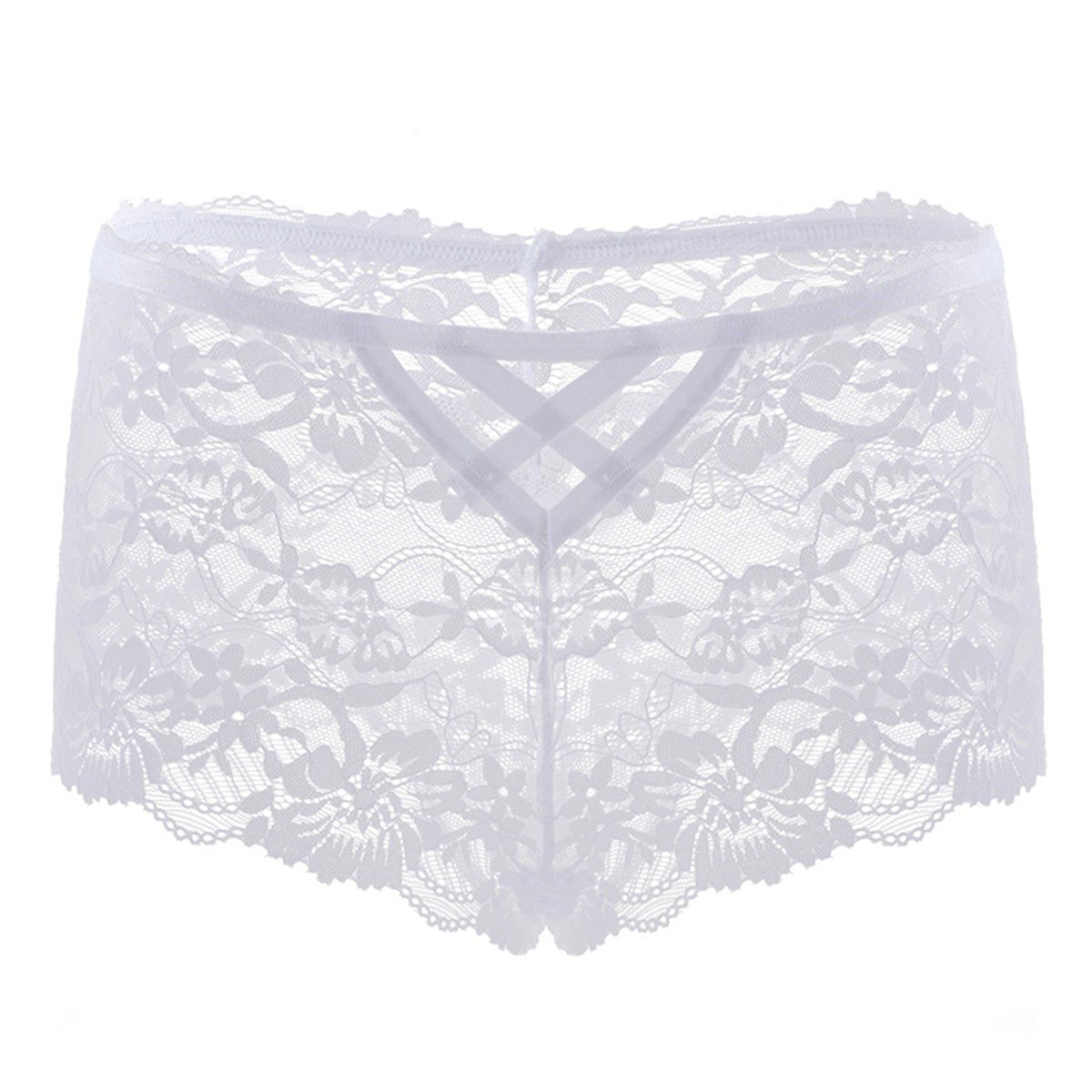 Hollow lace cross strap boyshort, photo 6