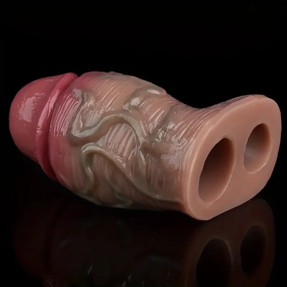 Hollow open-ended silicone penis sleeve, photo 5