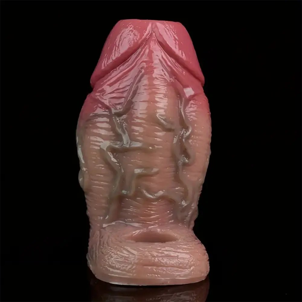 Hollow open-ended silicone penis sleeve, photo 7