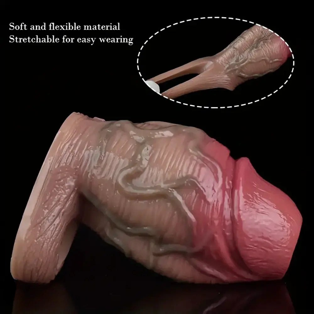 Hollow open-ended silicone penis sleeve, photo 8