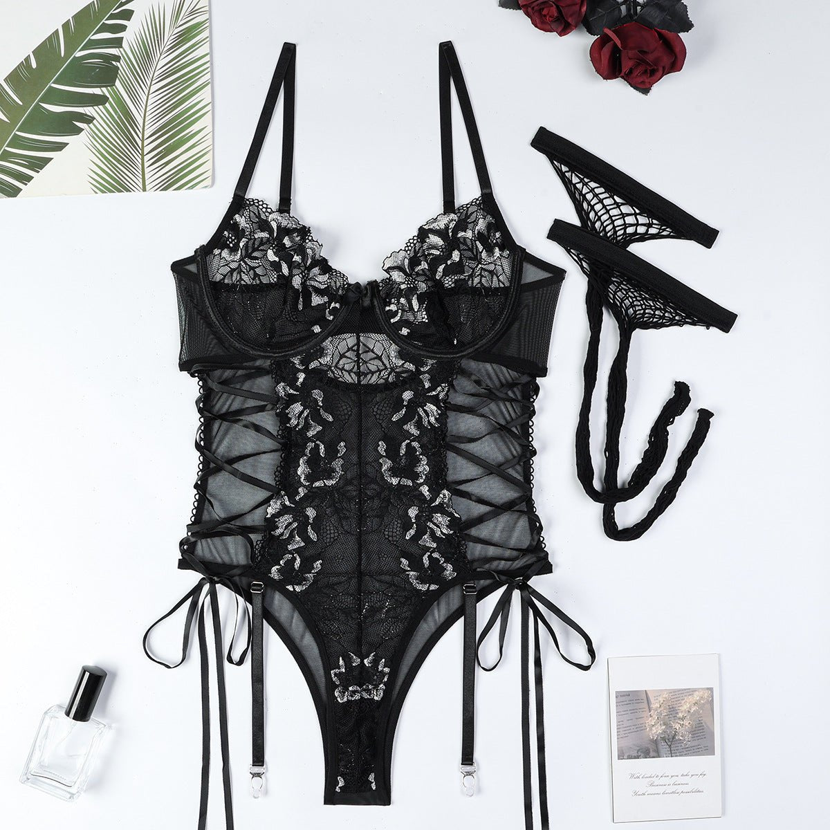 Hollow out lace strap jumpsuit, photo 8