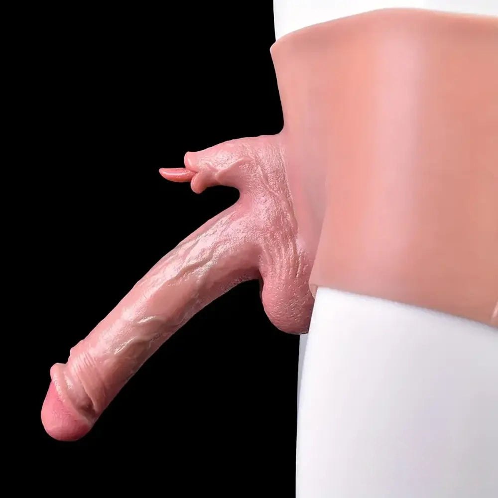 Flesh tone hollow silicone dildo sleeve, photo 2