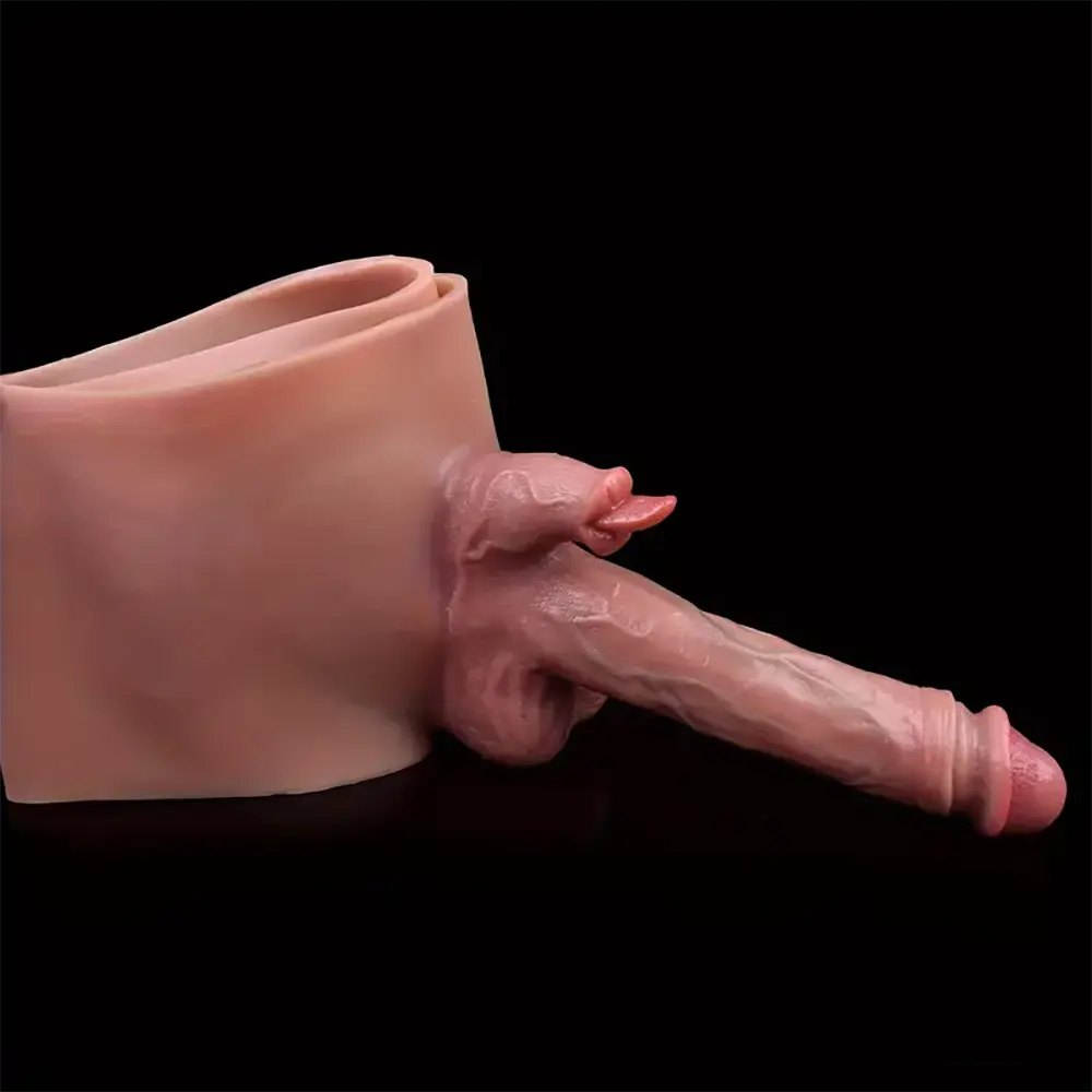 Flesh tone hollow silicone dildo sleeve, photo 4