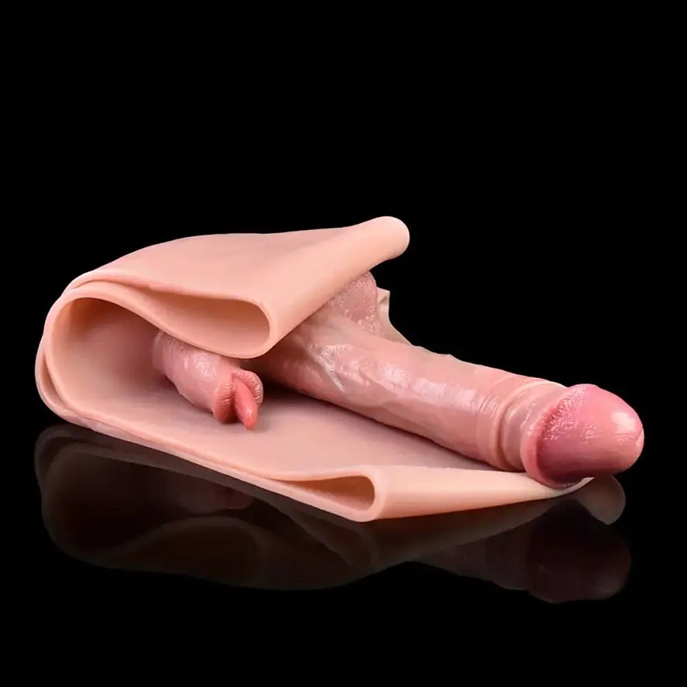 Flesh tone hollow silicone dildo sleeve, photo 5