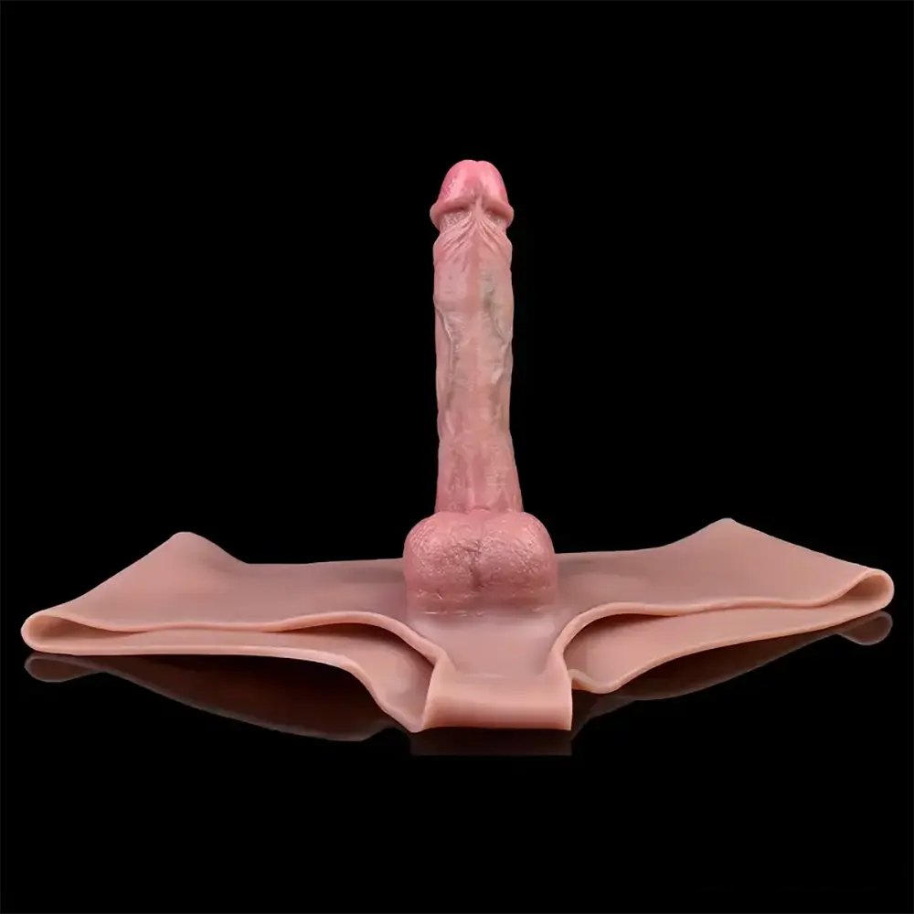 Flesh tone hollow silicone dildo sleeve, photo 7