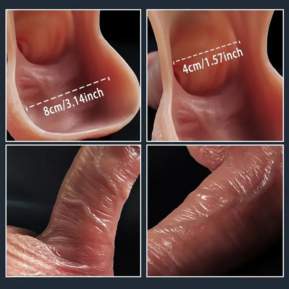 Flesh hollow silicone penis extender sleeve, photo 2