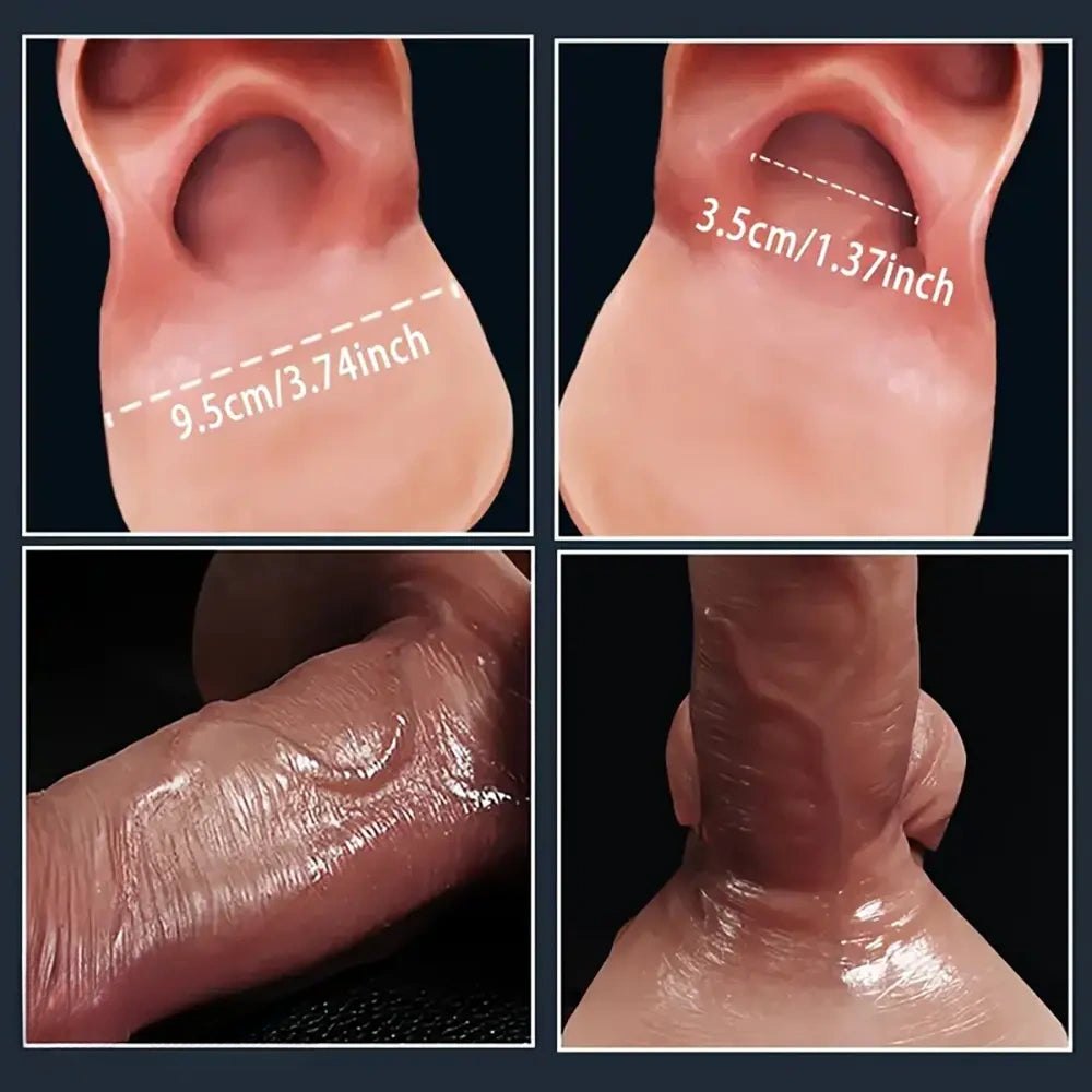 Flesh hollow silicone penis extender sleeve, photo 8