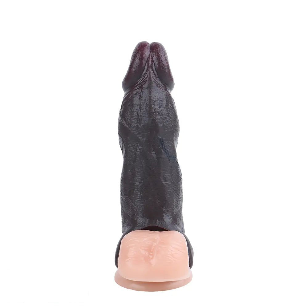 Coffee brown hollow realistic silicone sleeve, photo 14