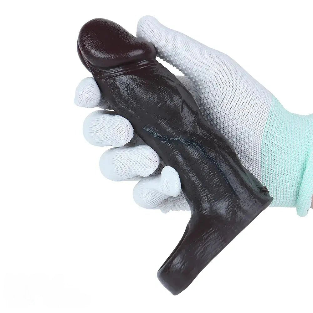 Coffee brown hollow realistic silicone sleeve, photo 4